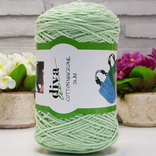 DİVA LİNE - COTTON MAKROME İNCE 487 WATER GREEN
