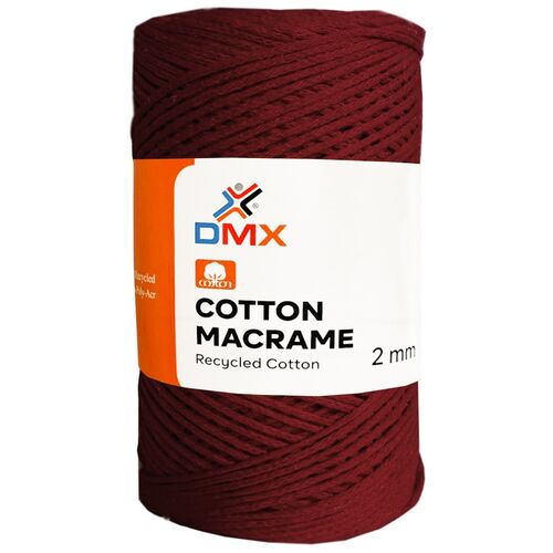 DMX ECO COTTON MAKROME 2MM - T026 -BORDO
